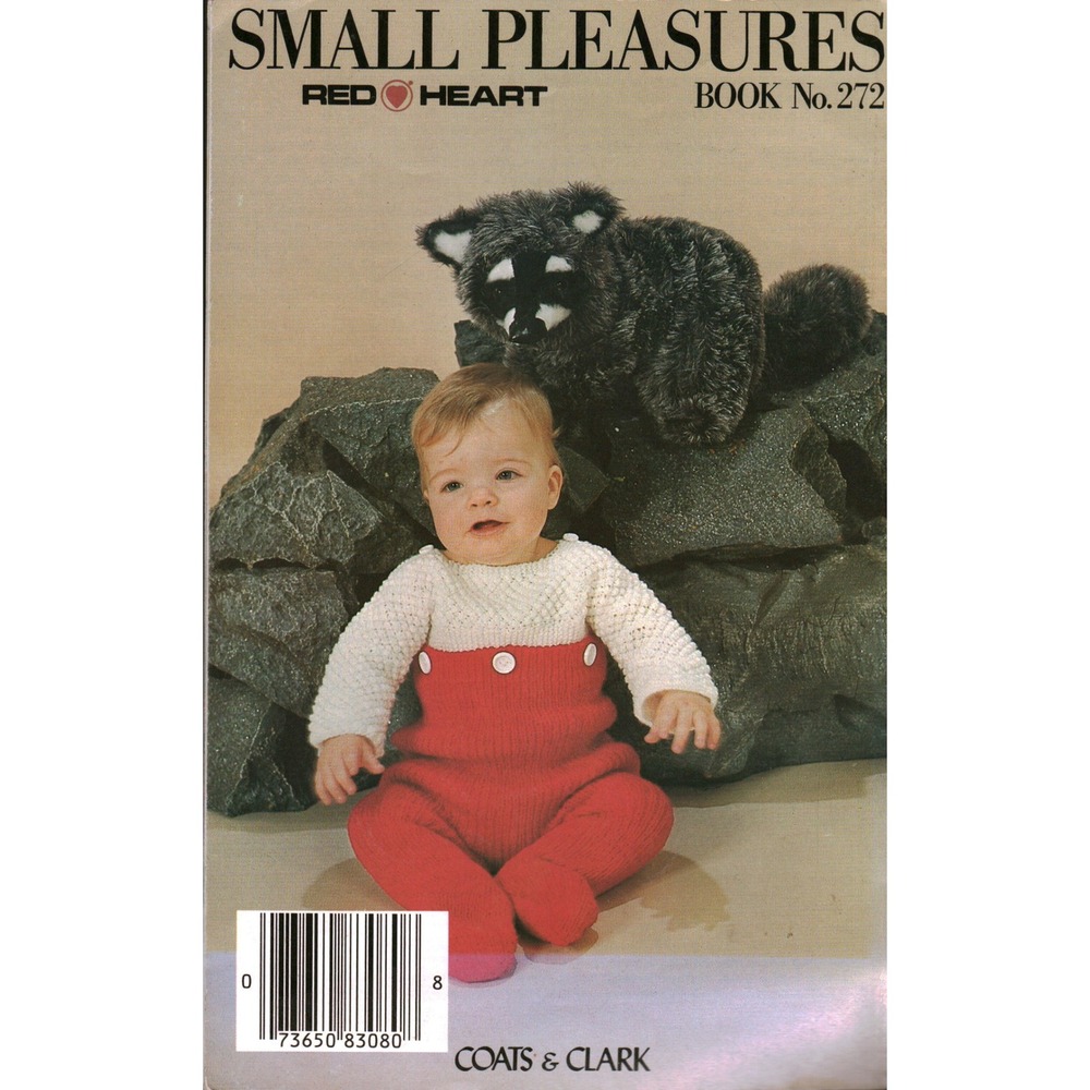 Vintage Red Heart Small Pleasures Book No 272 Baby‎ Crochet Knitting Patterns
